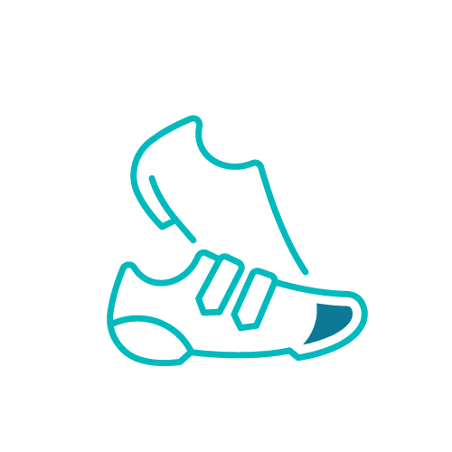 Running shoes icon representing physical therapy services, only available at SCALE Healthcare.