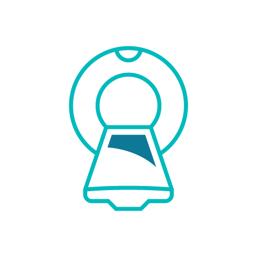 MRI machine icon representing radiation technology, only available at SCALE Healthcare for advanced medical solutions.