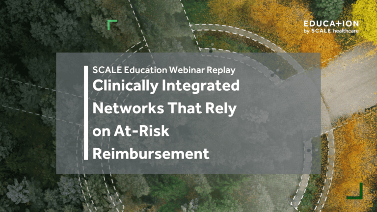 Clinically Integrated Networks Webinar Replay Image with Forest and Pathway Background