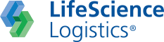 LifeScience Logistics logo with blue and green geometric shapes, representing healthcare supply chain solutions.