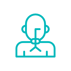 Icon of human figure with endocrine system, representing endocrinology, hormones, and medical science.