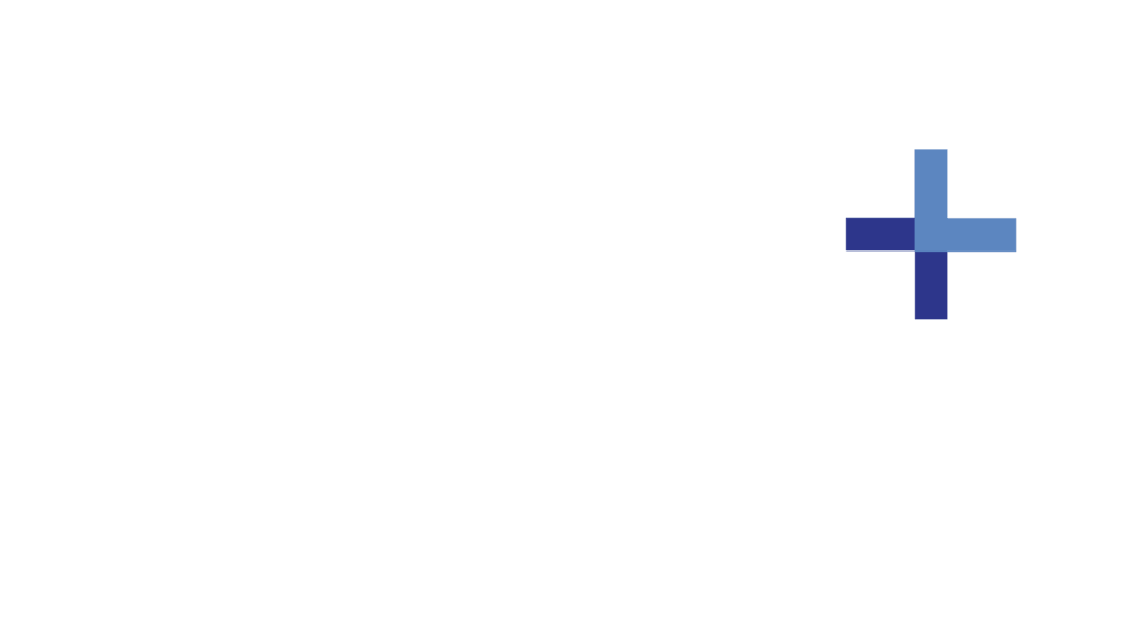 SCALE Consulting logo with white text and blue plus sign on black background.