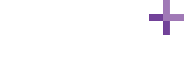 "Scale Value Based Care logo with purple plus sign on transparent background."