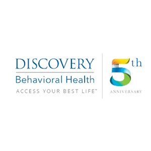 Discovery Behavioral Health 5th Anniversary Logo, Access Your Best Life, vibrant colors, mental health services branding.