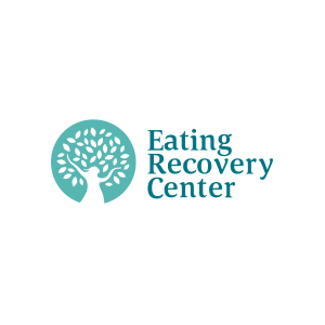 Eating Recovery Center logo with stylized tree and person silhouette in teal.