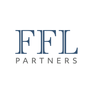 FFL Partners logo in blue and gray, professional design for financial services branding and identity.