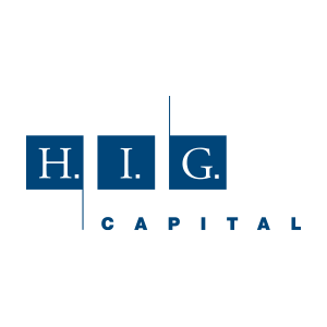 H.I.G. Capital logo with blue lettering and minimalist design.