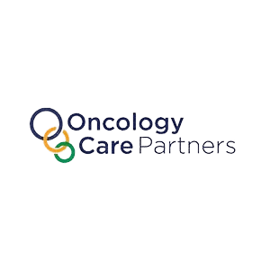 Oncology Care Partners logo with interlocking colorful circles, representing healthcare collaboration and cancer treatment services.