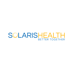SolarisHealth logo with blue and yellow text, featuring the slogan "Better Together" emphasizing health and collaboration.