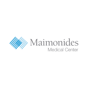 Maimonides Medical Center logo with blue geometric design and text on white background.
