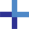 scale-favicon-2020.png Blue and light blue geometric cross design, minimalistic logo, 2020 branding icon for digital platforms.